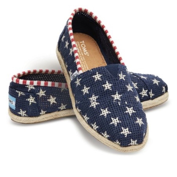 Toms Shoes - Navy Freetown American Flag TOMS 7W 🇺🇸